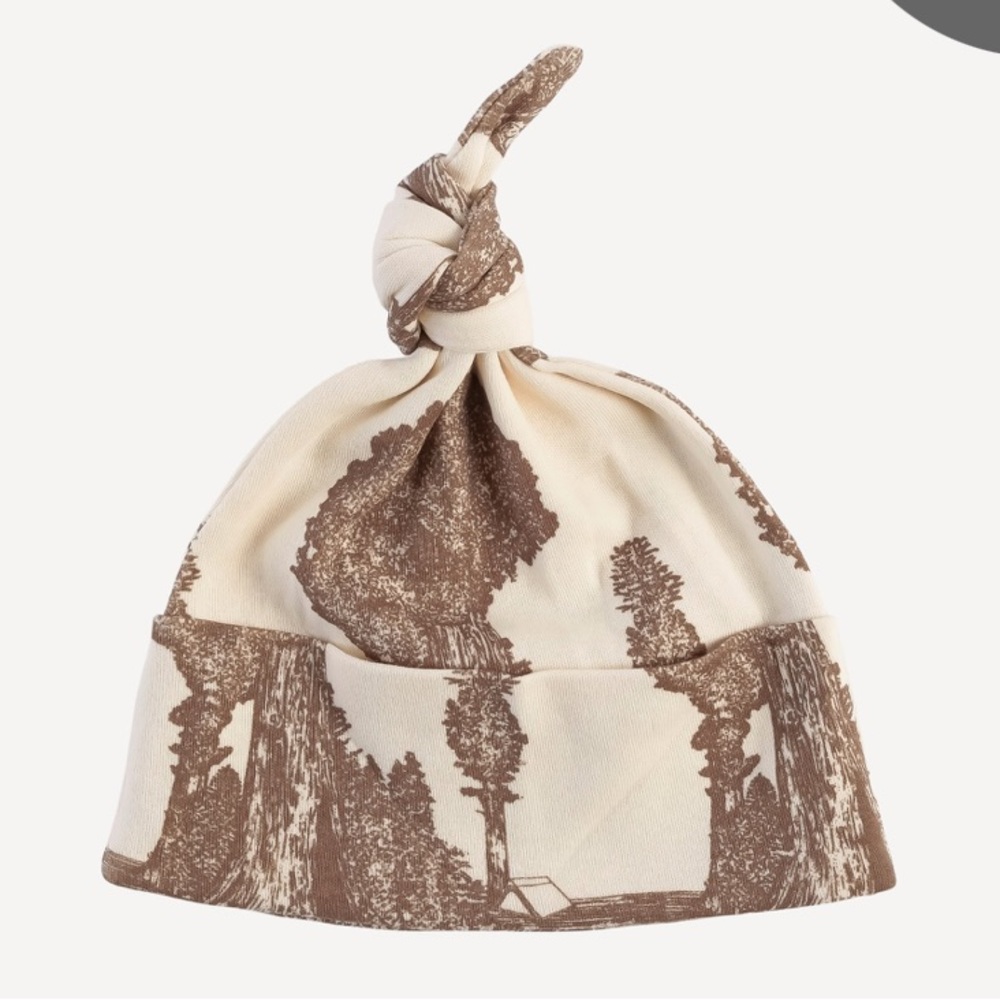 NWT Kate Quinn knot hat | california redwoods | organic cotton 12-18MO